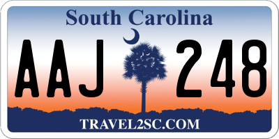 SC license plate AAJ248