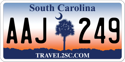 SC license plate AAJ249