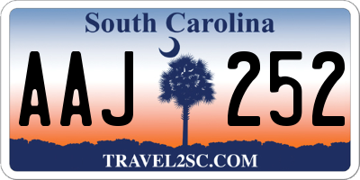 SC license plate AAJ252