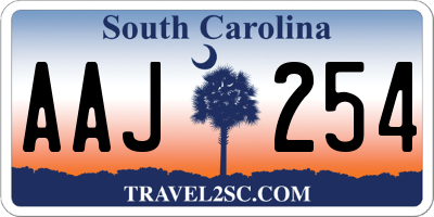 SC license plate AAJ254