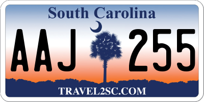 SC license plate AAJ255