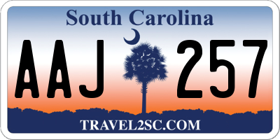 SC license plate AAJ257