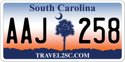 SC license plate AAJ258