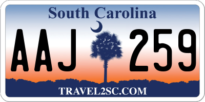 SC license plate AAJ259