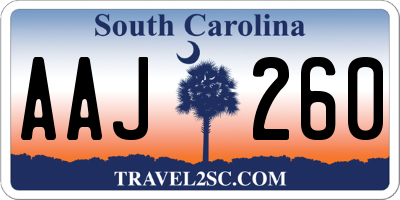 SC license plate AAJ260