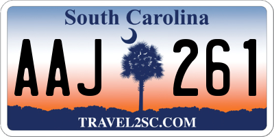 SC license plate AAJ261