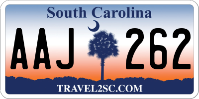 SC license plate AAJ262