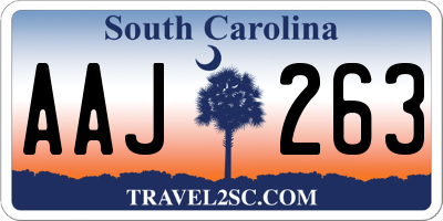 SC license plate AAJ263