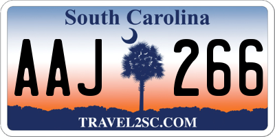 SC license plate AAJ266