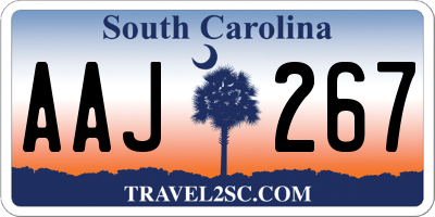 SC license plate AAJ267