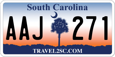 SC license plate AAJ271