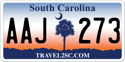 SC license plate AAJ273