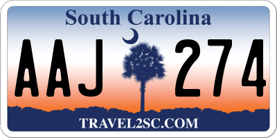 SC license plate AAJ274