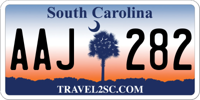 SC license plate AAJ282