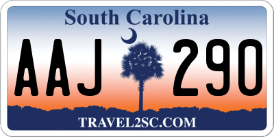 SC license plate AAJ290