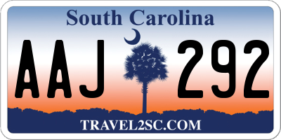 SC license plate AAJ292