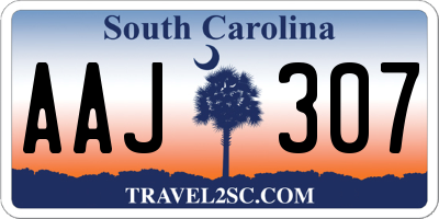 SC license plate AAJ307