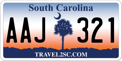 SC license plate AAJ321