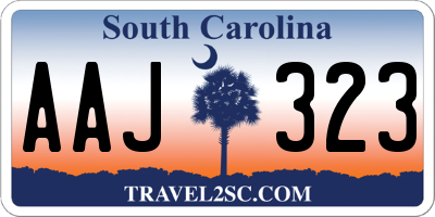 SC license plate AAJ323