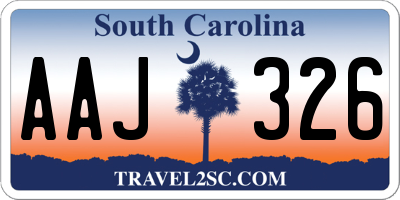 SC license plate AAJ326