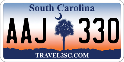 SC license plate AAJ330