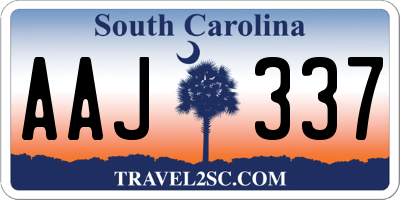 SC license plate AAJ337