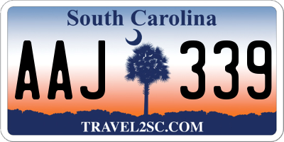 SC license plate AAJ339