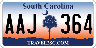 SC license plate AAJ364