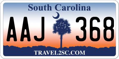 SC license plate AAJ368