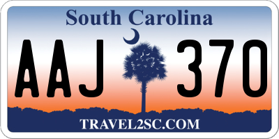 SC license plate AAJ370