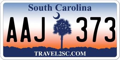 SC license plate AAJ373