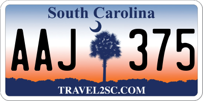 SC license plate AAJ375