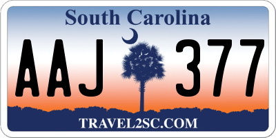 SC license plate AAJ377