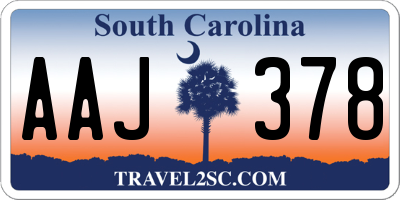 SC license plate AAJ378