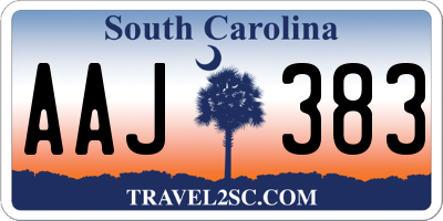 SC license plate AAJ383