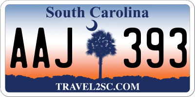 SC license plate AAJ393