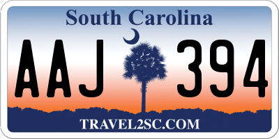 SC license plate AAJ394