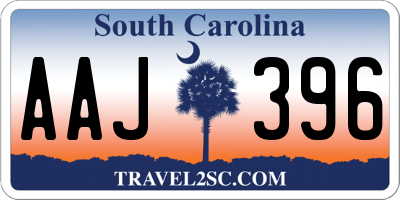 SC license plate AAJ396