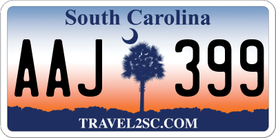 SC license plate AAJ399