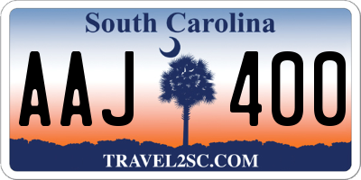 SC license plate AAJ400