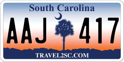 SC license plate AAJ417