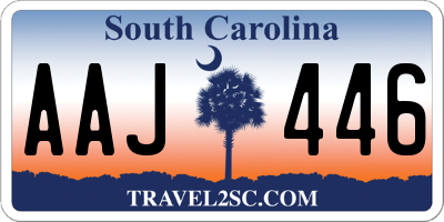 SC license plate AAJ446