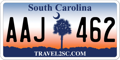 SC license plate AAJ462