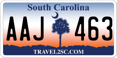 SC license plate AAJ463