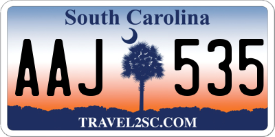 SC license plate AAJ535