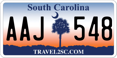 SC license plate AAJ548