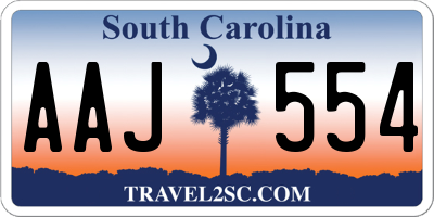 SC license plate AAJ554