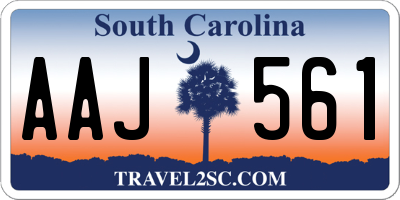 SC license plate AAJ561