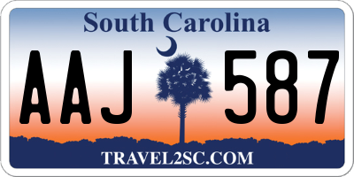 SC license plate AAJ587