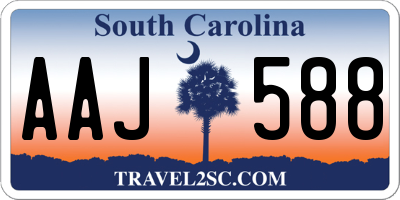 SC license plate AAJ588